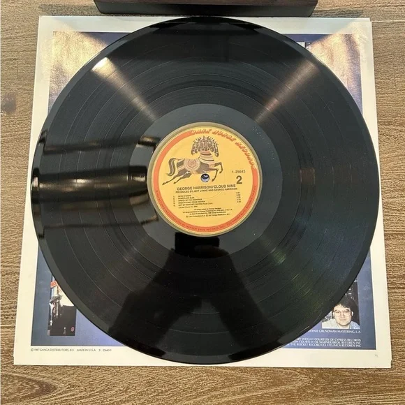 George Harrison Cloud Nine 1987 LP W/Original Inner, Got My Mind Set On You - Picture 12 of 12